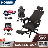 Ergonomic Comfort Office Chair with Foot Pedal + Lumbar Support Design Spine Relieves 3-Year Warranty