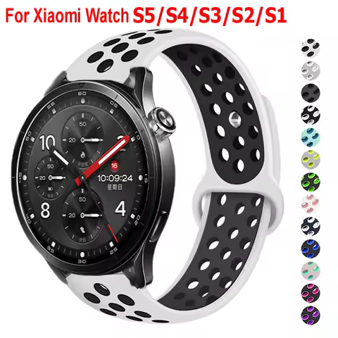 Sport Silicone Strap For Xiaomi Watch S5 S4 S3 S2 S1 Pro 46mm Bracelet For Mi Watch Color 2/Xiaomi W