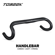 TOSEEK Carbon Fiber Handlebar Speed Cycling Handle Bar 400/420/440mm Road Bike Handlebar Ultralight Bent Bar Bicycle Part