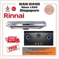 RINNAI RH-S259-SSR-T SLIMLINE HOOD TOUCH CONTROL+RINNAI RB-3CGN 3 BURNER BUILT-IN HOB BUNDLE