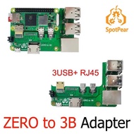 Raspberry Pi Zero 2w to 3B/4B interface adapter Zero to Pi3/Pi4 / Pi5 Expansion Board Zero Pi0 USB H