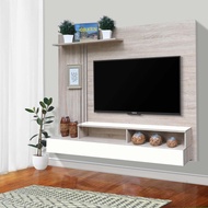 Kirana Wall Unit Kayu Rak TV Gantung Buffet TV Backdrop TV Modern Minimalis - TALLINN