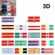 Flags of the World Car Sticker 3D Stereo Reflective Shield Motorcycle Stickers Thailand/Indonesia/Ma