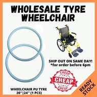 1PCS WHEELCHAIR TYRE 12",18",20",22" &amp; 24". FIT MOST WHEELCHAIR.TAYAR MATI/HIDUP WHEELCHAIR