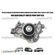 TOYOTA ALPHARD ESTIMA MCR30 MNH10 HARRIER RX300 CAMRY 1MZ-FE 2MZ-FE 3.0 V6 WATER PUMP GWT-92A GNS 1 