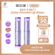 dazzle me Color Chrome Lip Glaze - Lipstick Balm Lip Color Lip Glaze Glowy Finish dazzle me