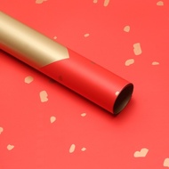 [20 PC CELLOPHANE BI COLOR GOLD] Gold Cellophane Flower Bucket Paper, Flower Wrapping Cellophane Bi 