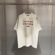 Acne Studios 1996 Series Distressed Dirty Mud Dyed Round Neck Short Sleeve T-Shirt