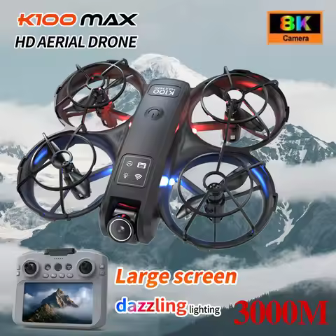 Upgrade K100 MAX HD 8K Drone Dual Cameras FPV Transmission Obstacle Avoidance Optical Flow Professio