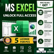 Microsoft Excel Office 365 Account Activated for 5 Devices with Word Powerpoint Onenote(Access/Publi