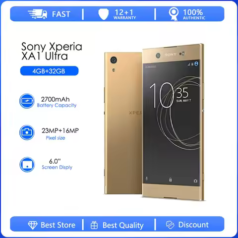 Sony Xperia XA1 Ultra G3212 G3226 Refurbished-Original Octa-core 4GB RAM 32GB ROM 23MP LTE 1080P Dua