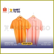 ➱ ▧ ∟ APRICOT CRUSH /  2024 Color of the Year / SOFTEX Plain  POLO SHIRT