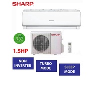 Sharp 1HP/1.5HP/2HP/2.5HP Non Inverter Air Conditioner R32 Aircond Self-Cleaning &amp; Energy Saving AIR COND