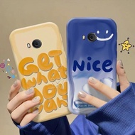 HTC U11 Phone Case Light Luxury High-Appearance Smiley Face Literary English Characters Soft Case