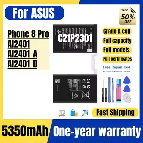 C21P2301 for ASUS Phone 8 Pro/AI2401_A/D Phone Battery 0 Cycle High Capacity Battery Replacement Bat