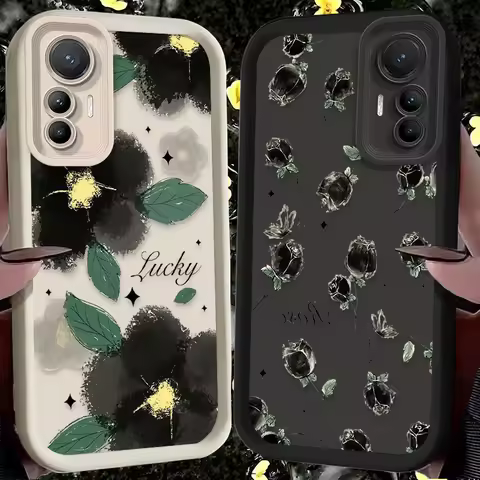 Flower Print Pattern Phone Case for Xiaomi Poco F7 F6 F5 F4 F3 M5s C65 C75 C71 X7 X6 X5 X4 GT X3 NFC