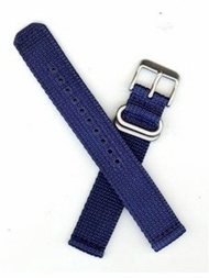 Nylon Watch Band Fits Seiko Watches Strap Blue Heavy Buckle 18 millimeter 4K12JZ