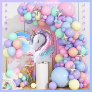 105pcs Unicorn Ballon Birthday Set For Girl Macarons Unicorn Balloon Birthday Decoration Star Balloo
