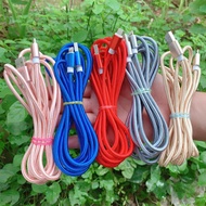 IPhone and Android Charging Cord 3M/2M/1M Long with Umbrella Cover. Leather Cable, Umbrella Cable Ty