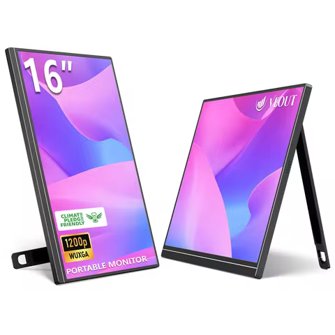 Best Gift VEOUT 16 60HZ inch Gaming Portable Monitor for Laptop,1200P Display LCD FHD External Secon