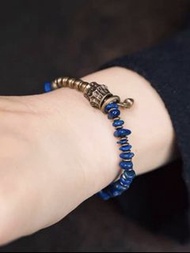 青金石 黃銅 DIY手鏈手串Lapis Lazuli Brass Bracelet,bracelets,ring,rings,earring,earrings,pendant,necklace,nec
