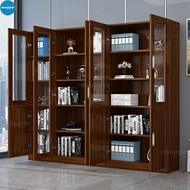 Solid Wood Desk Bookshelf /Home Bookshelf/Home Glass Door Bookshelf/Solid Wood Bookshelf Cabine/Wood