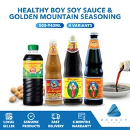 Healthy Boy Soy Sauce & Golden Mountain Seasoning – Thai Black Soy, Light Soy, Soy Bean Paste, Halal