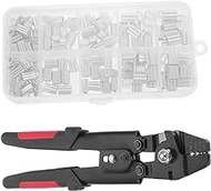 Baluue 1 Set Wire Clamps Duct Crimping Tool Crimping Sleeve Ferrule Crimping Tool Swaging Tool Wire Crimping Tool Outdoor Tools Cable Crimper American Style Stainless Steel Wire