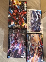 Bandai HG Gundam Model Kits - Sazabi, Aerial, Justice, Burning