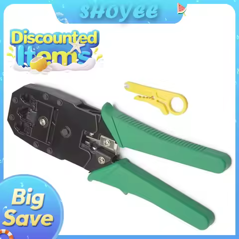 RJ45 Crimper RJ11 RJ45 Crimping Tool Ethernet Network LAN Cable Crimper Cutter Stripper Plier for 6P