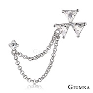 GIUMKA Earrings Triangle Shape MF00464 Finely Plated White K