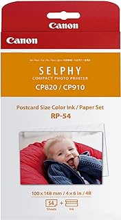 Canon RP-54 Color Ink/Paper Set, Compatible with SELPHY CP910/CP1200/CP1300