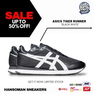 PRIA Asics TIGER RUNNER BLACK WHITE SNEAKERS Shoes For Men