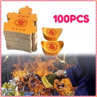 100Pcs Ancestral Prayer Paper Yenpao Gold Cengbeng Paper Gold Bars Yen Pao