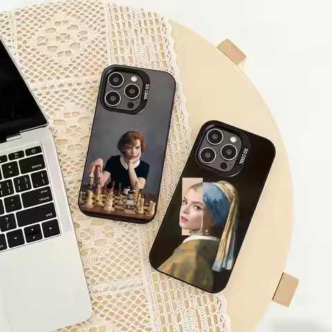 A-Anya T-Taylor-Joy Phone Case For iPhone 17,16,15,14,13,12,11 Plus,Pro Max,XS,Purple Silver Phone c