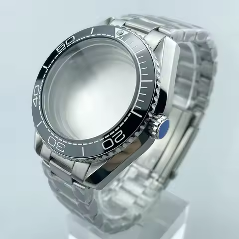 43.5mm Watch Case Stainless Steel Bracelet for NH35 Planet 600 Diver Water Resisitant 500m Fit 33mm 