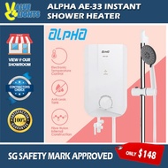 Alpha AE-33 Instant Water Heater Shower Heater (Non Pump)
