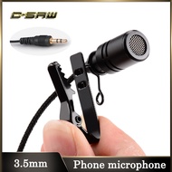 C-SAW 3.5mm Lavalier Clip On Lapel Condenser Microphone for Mobile Phone microphone for recording re
