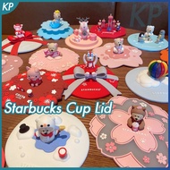 Starbuck ถ้วยซิลิโคน Sakura หมี Hot Air บอลลูนแก้วน้ำการ์ตูนฝาปิดป้องกันฝุ่น Universal ฝาแก้วอุปกรณ์เสริม