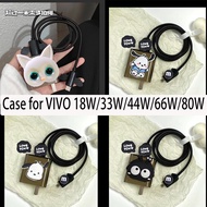 Compatible for Vivo Charger Protector Case 18w 33w 44w Grey TPU Pattern vivo v27 66w 80w 90W V50 cha