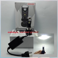 [Ready] Headlamp H4 Mini Led Lens Bulb Projector Projie Light Cahaya
