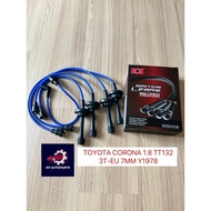 HOS - CAR PLUG WIRE SET / PLUG CABLE SILICONE - TOYOTA CORONA 1.8 TT132 3T-EU 7MM Y1978