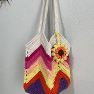 Granny Square colorful Bag,Crochet Bag, Women Bag