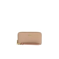Coach Long Zip Around Wallet In Cream Peach CBR67