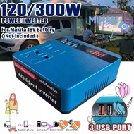 MIHAN 1Pcs Battery Inverter, 18V 20V To 220V 120W Smart Transformer,  Dual Plug Multifunctional Hous