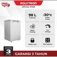 POLYTRON Chest Freezer 100 Liter PCF 118 Freezer Box Polytron 100L