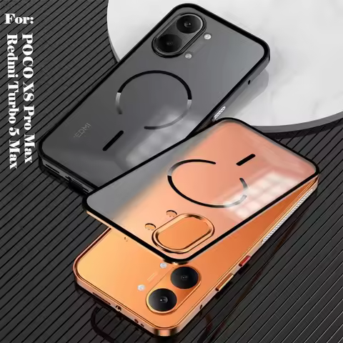 Aluminium Alloy Frame Snap-on Design Magnetic Case for Xiaomi POCO X8 Pro Max Redmi Turbo 5Max Matte
