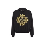 VERSACE JEANS COUTURE Sweatshirts Mens Black Hooded Moderate Regular EB7GUA-711E3-6604