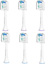 Relax Artist 6 Pack Toothbrush Replacement Heads for Philips Sonicare, Electric Replacement Brush Head Compatible with Phillips Sonic Care Toothbrush Head