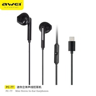 【Limited Time】Awei PC-7 3.5mm Plug Wire Earphone Noise Isolation Surround Stereo In Ear Earphone Typ